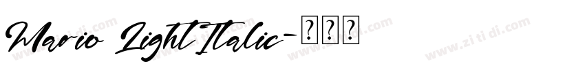 Mario LightItalic字体转换